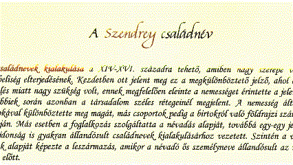 születésnapi újság, amely tartalmazza a családnevek magyar és eredeti jelentését, hogy a családnek magyarul is értelmezhetőek legyenek